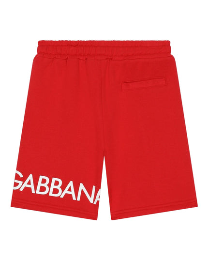 Kids Atelier-Dolce & Gabbana-Red Logo Shorts