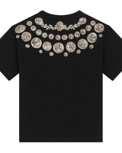 Kids Atelier-Dolce & Gabbana-Black Multi Coin Print T-Shirt