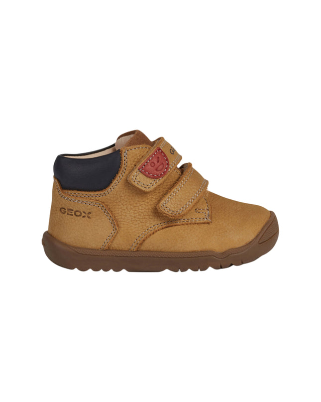 Kids Atelier-Geox-Beige Macchia Velcro Sneakers