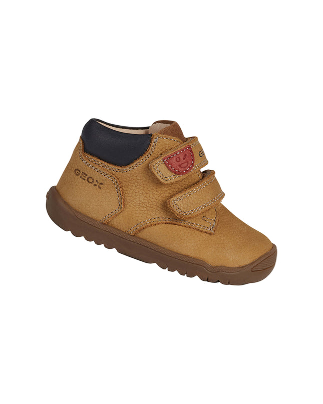 Kids Atelier-Geox-Beige Macchia Velcro Sneakers