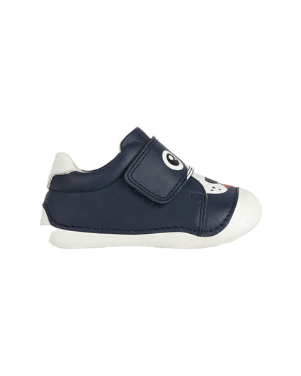 Kids atelier-Geox-Navy Tutim Puppy Velcro Shoes