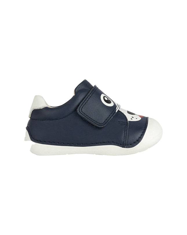 Kids atelier-Geox-Navy Tutim Puppy Velcro Shoes