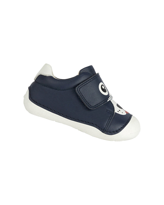 Kids atelier-Geox-Navy Tutim Puppy Velcro Shoes