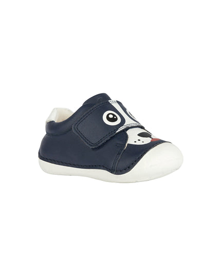 Kids atelier-Geox-Navy Tutim Puppy Velcro Shoes