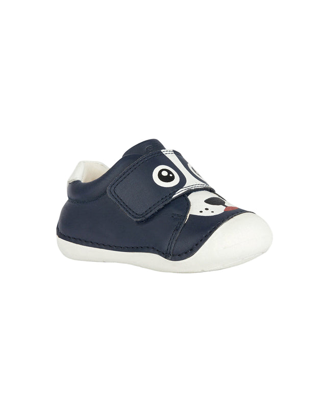 Kids atelier-Geox-Navy Tutim Puppy Velcro Shoes