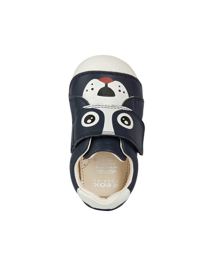 Kids atelier-Geox-Navy Tutim Puppy Velcro Shoes