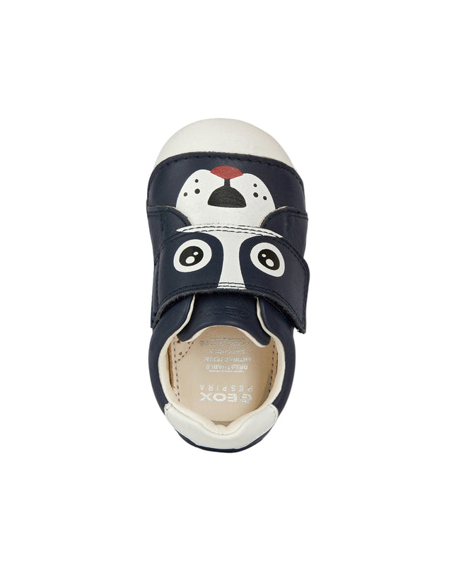 Kids atelier-Geox-Navy Tutim Puppy Velcro Shoes
