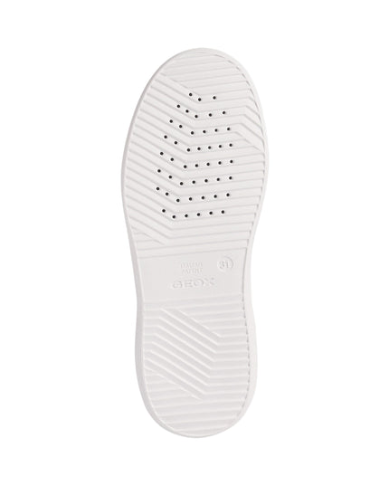 Kids Atelier-Geox-White Nettuno Rose Gold Tab Sneakers