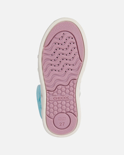 Kids Atelier-Geox-White Skylin Unicorn Light Up High Top Sneakers