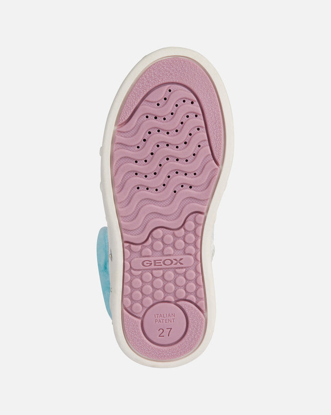 Kids Atelier-Geox-White Skylin Unicorn Light Up High Top Sneakers