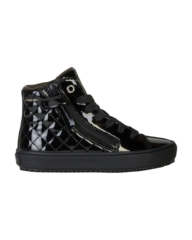 Kids Atelier-Geox-Black Kalispera Diamond High Top Sneakers