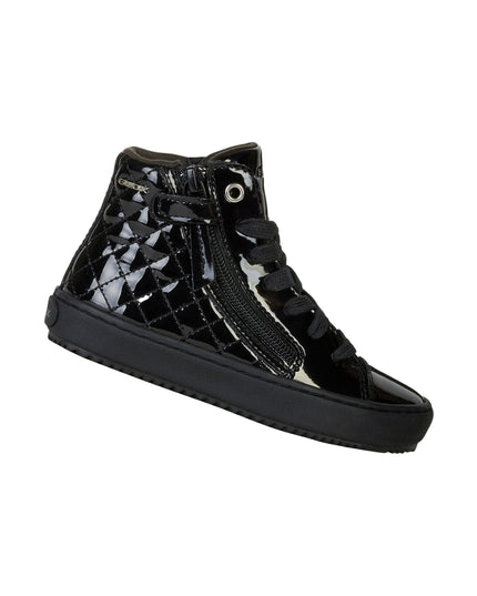 Kids Atelier-Geox-Black Kalispera Diamond High Top Sneakers