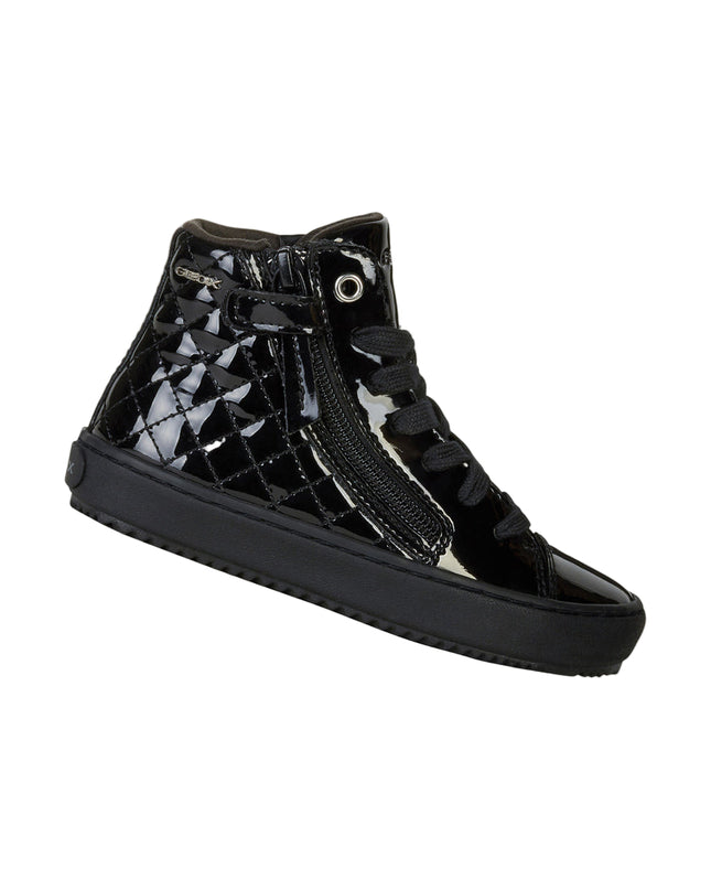 Kids Atelier-Geox-Black Kalispera Diamond High Top Sneakers