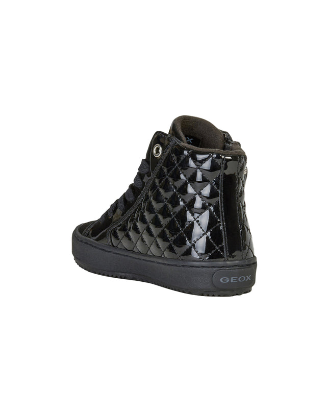 Kids Atelier-Geox-Black Kalispera Diamond High Top Sneakers