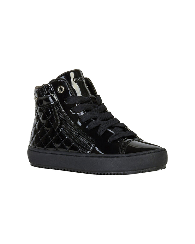 Kids Atelier-Geox-Black Kalispera Diamond High Top Sneakers