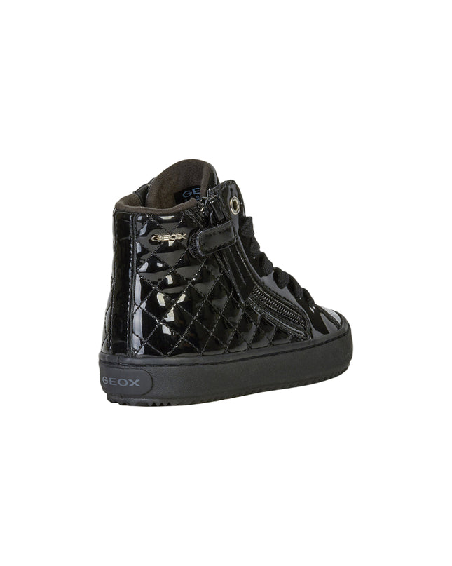 Kids Atelier-Geox-Black Kalispera Diamond High Top Sneakers