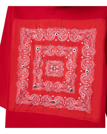 givenchy-h12216-991-Red Long Sleeve Hoodie Dress