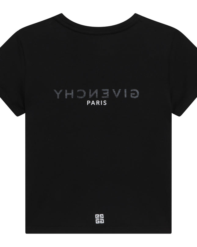 givenchy-h15296-09b-kg-Black Logo T-Shirt