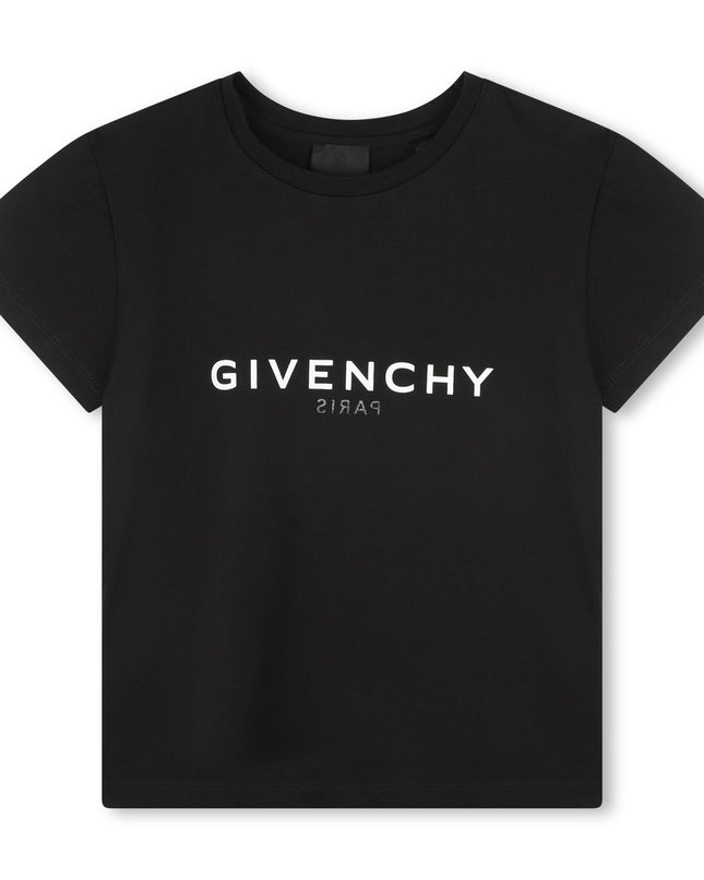 givenchy-h15329-09b-Black Logo T-Shirt
