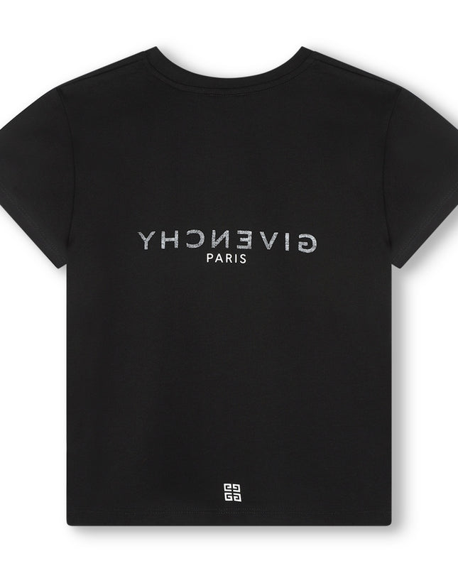 givenchy-h15329-09b-Black Logo T-Shirt