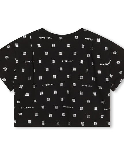 givenchy-h15344-09b-Black 4G Logo Print T-Shirt