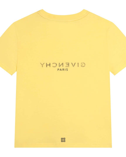 givenchy-h25404-571-kb-Yellow Logo T-Shirt