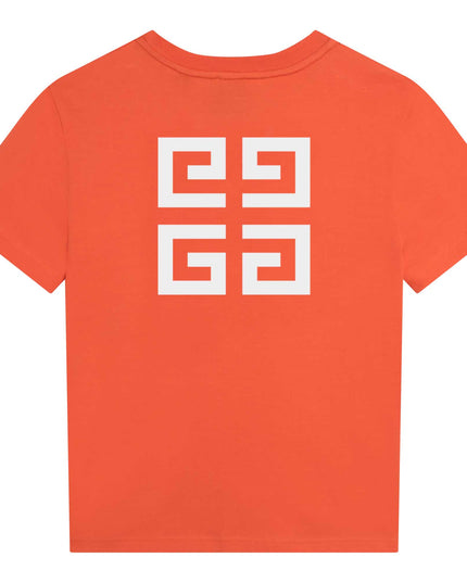 givenchy-h25406-98b-kb-Orange Logo T-Shirt