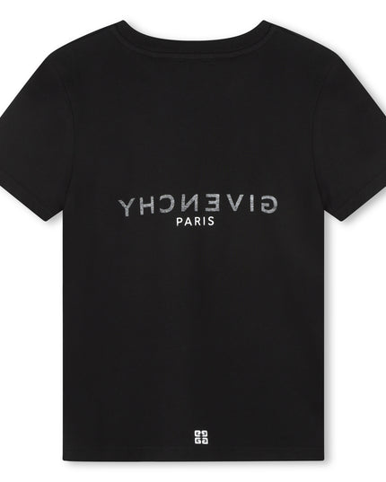 givenchy-h25446-09b-Black Logo T-Shirt
