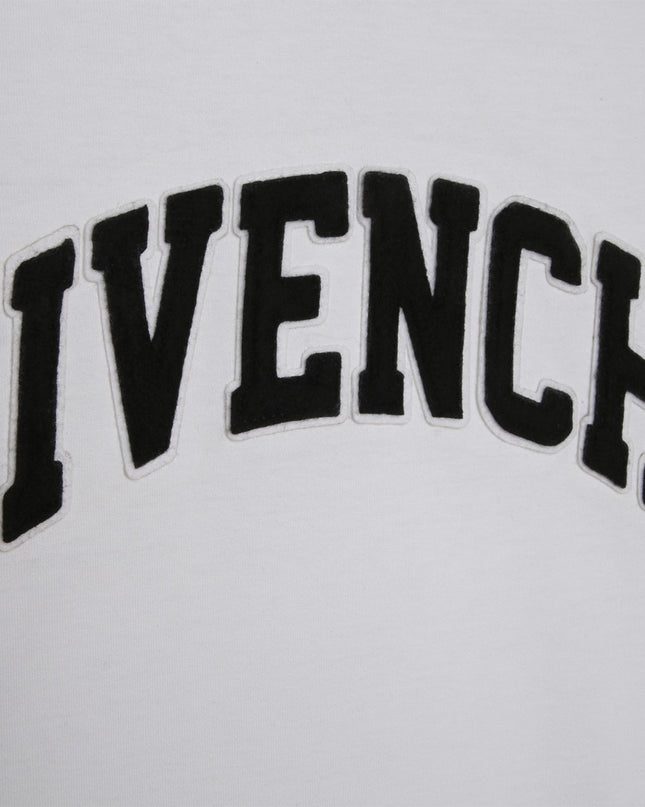 givenchy-h25460-10p-White Curved Logo T-Shirt