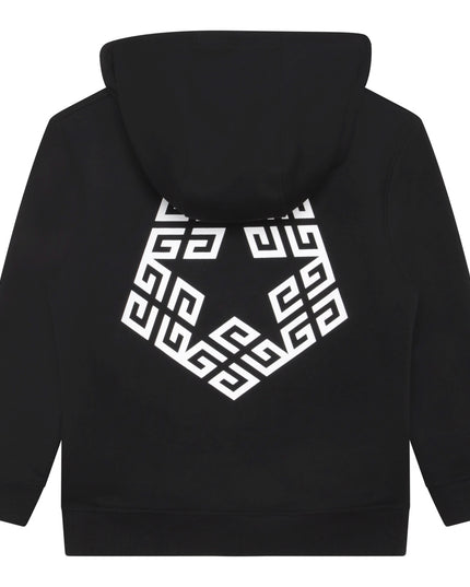 givenchy-h25474-09b-Black Logo Hoodie