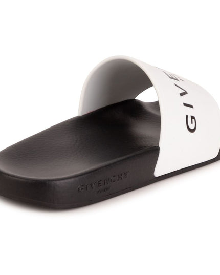 givenchy-White Logo Slides-h29062-10b