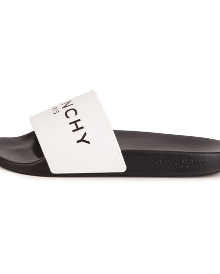 givenchy-White Logo Slides-h29062-10b