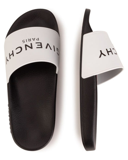 givenchy-White Logo Slides-h29062-10b