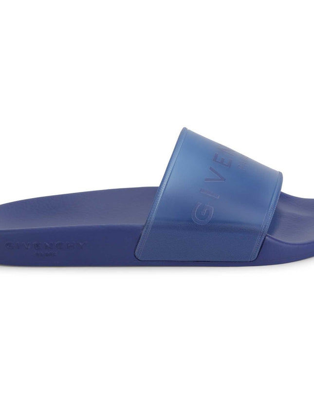 givenchy-h29089-865-kb-Electric Blue Logo Slides