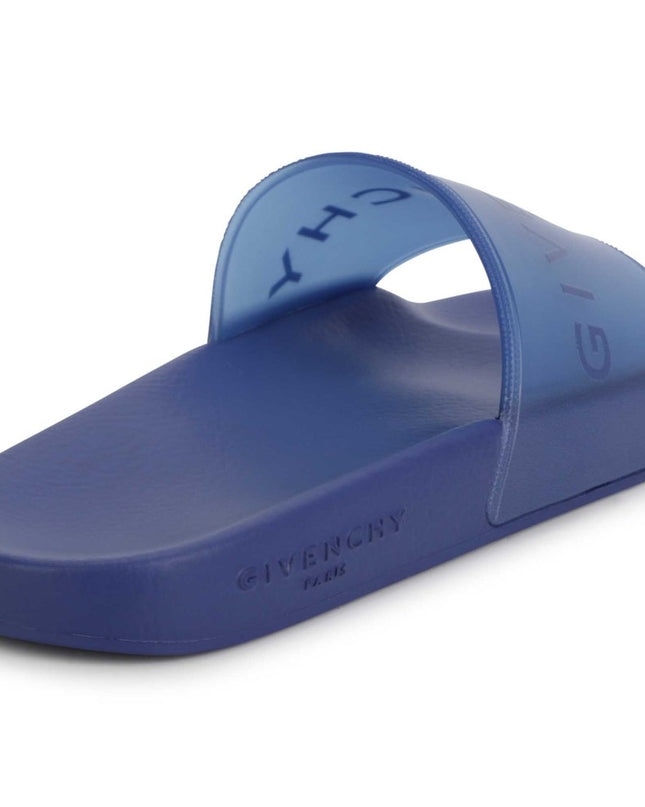 givenchy-h29089-865-kb-Electric Blue Logo Slides