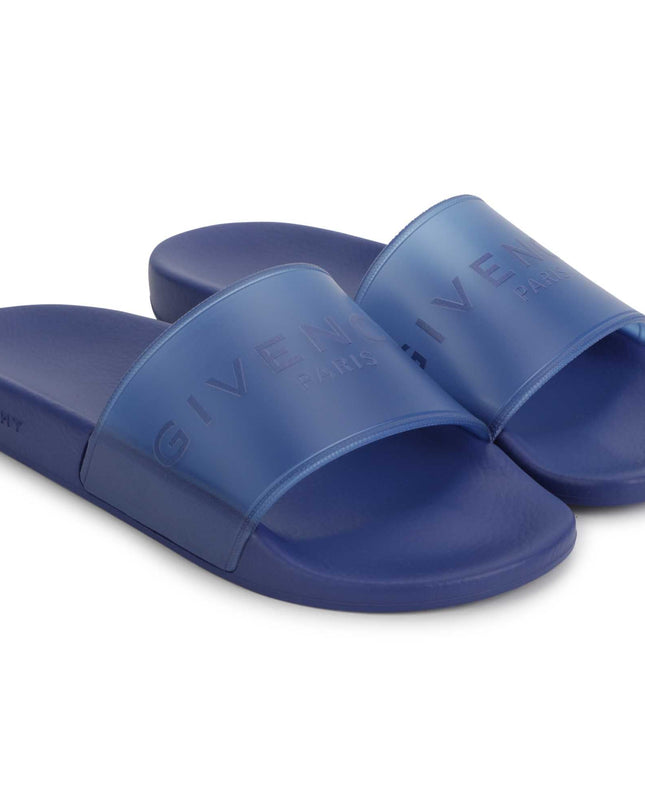 givenchy-h29089-865-kb-Electric Blue Logo Slides