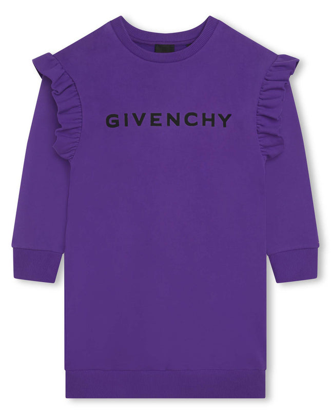 Kids Atelier-Givenchy-Purple Long Sleeved Dress