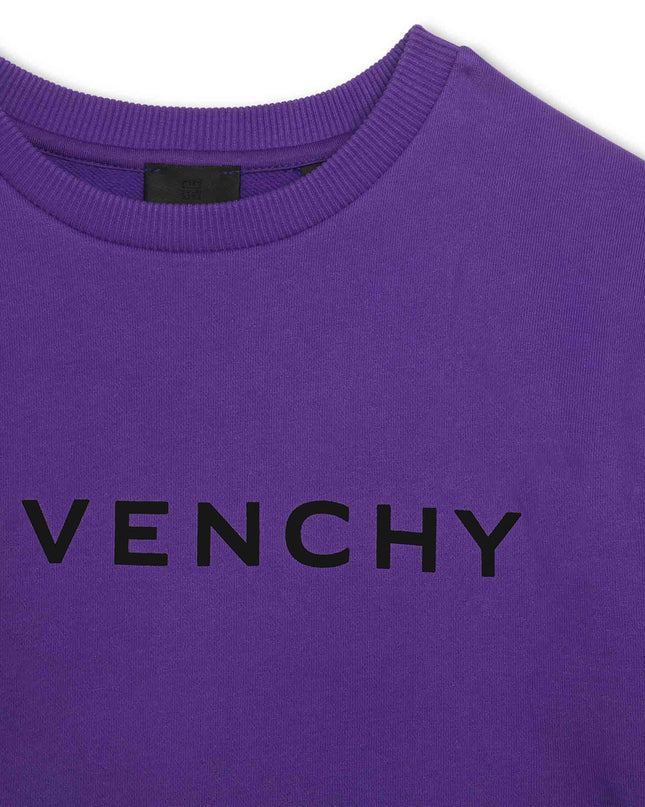 Kids Atelier-Givenchy-Purple Long Sleeved Dress