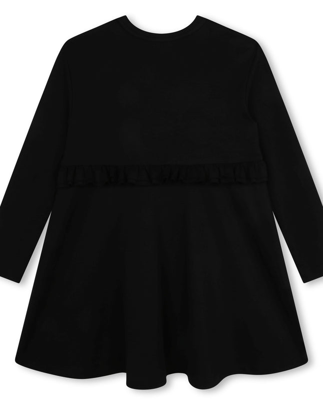 Kids atelier-Givenchy-Black Long Sleeved Dress