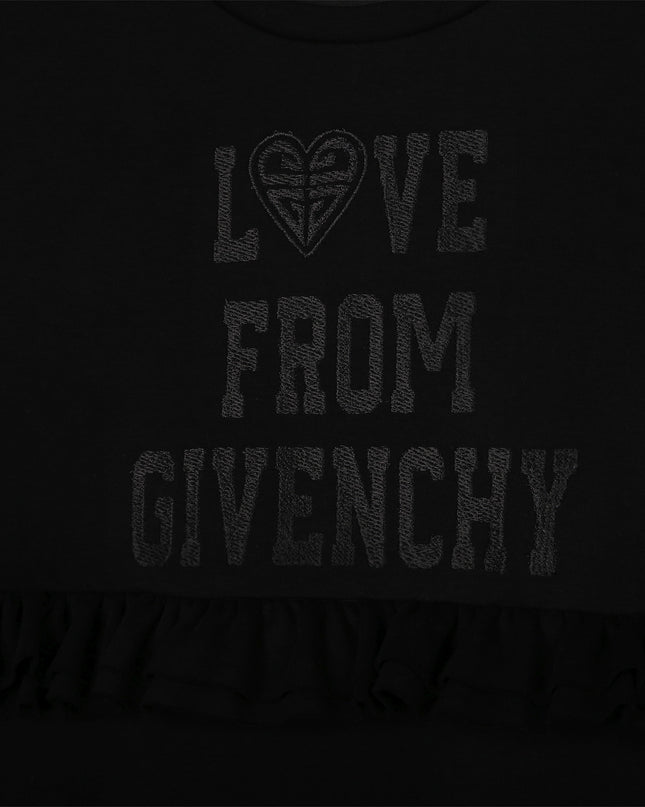 Kids Atelier-Givenchy-Black Long Sleeved Dress