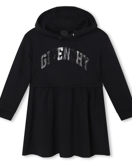 Kids Atelier-Givenchy-Black hooded dress