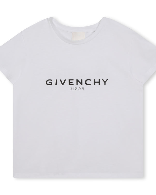 Kids Atelier-Givenchy-White Logo T-Shirt