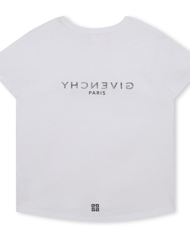 Kids Atelier-Givenchy-White Logo T-Shirt