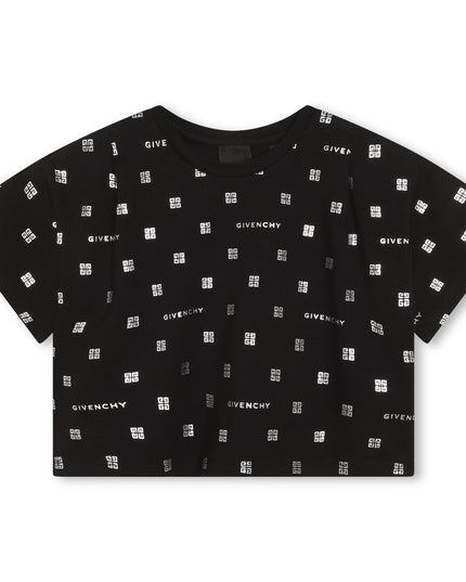 Kids Atelier-Givenchy-Black 4G Logo Print T-Shirt