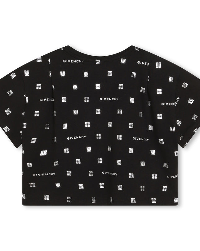 Kids Atelier-Givenchy-Black 4G Logo Print T-Shirt
