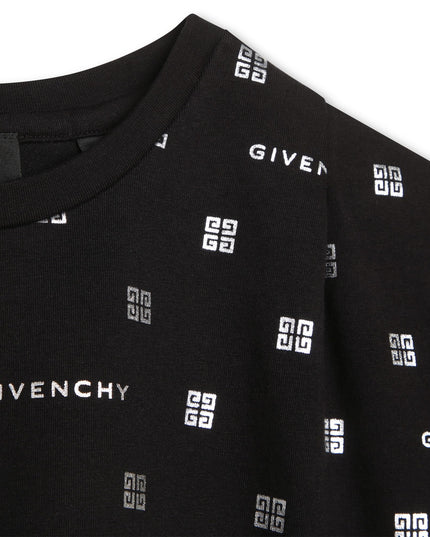 Kids Atelier-Givenchy-Black 4G Logo Print T-Shirt