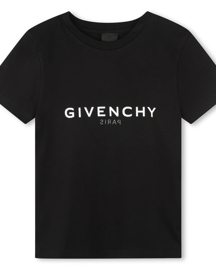 Kids Atelier-Givenchy-Black Logo T-Shirt