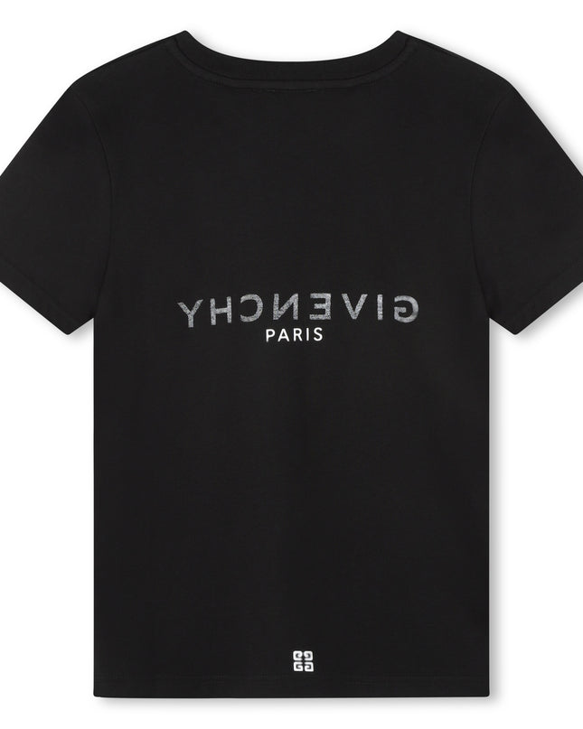Kids Atelier-Givenchy-Black Logo T-Shirt