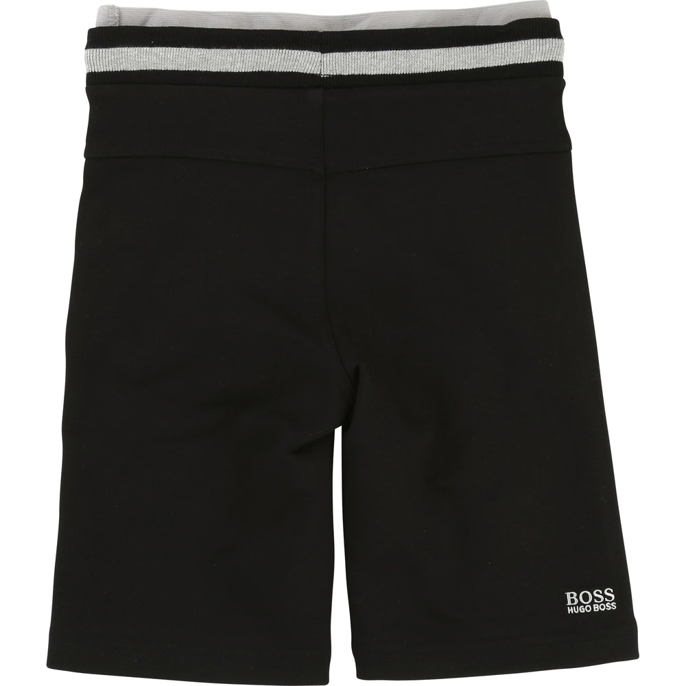 Black Bermuda Shorts-Shorts-BOSS-kids atelier