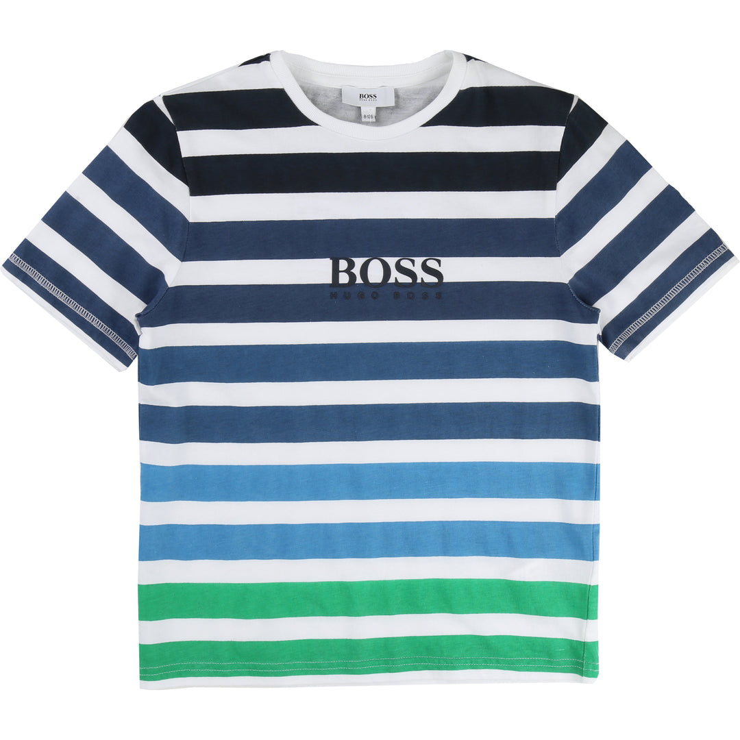 Boss Striped T-Shirt-Shirts-BOSS-kids atelier